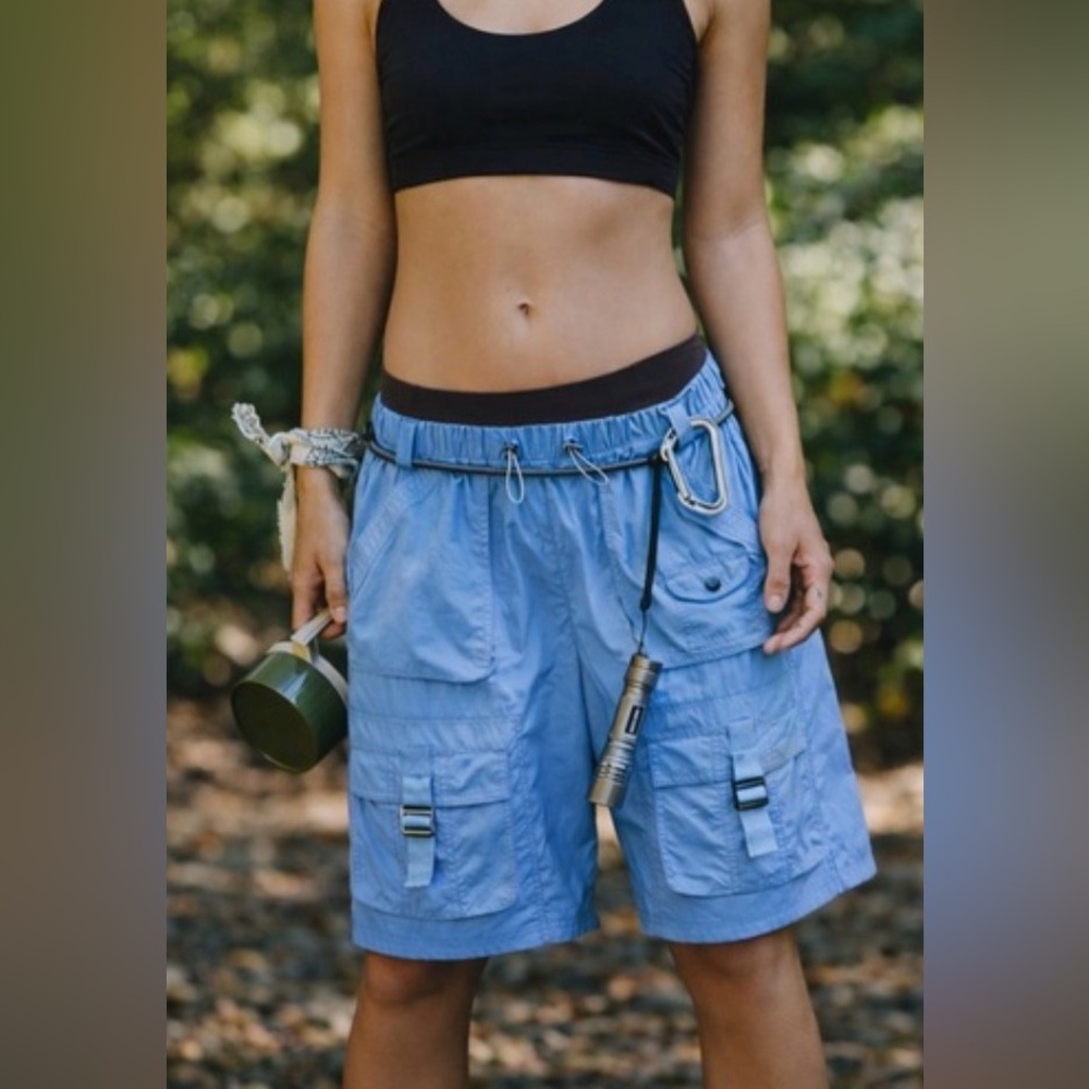 FP Movement by Free People Light Blue Cargo Bermuda Shorts